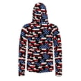 thumbnail image 6 of YUGYXL Women's Camo Sun Protection Hoodie With Mask UPF 50 Lightweight Summer Fishing Shirts Beach Rash Guard Plus Size Multicolor XXL, 6 of 7