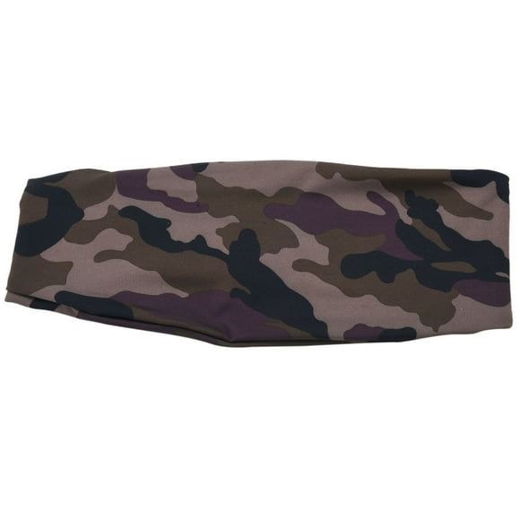 Gym Sports Absorbent Sport Sweat Headband Elastic Sweatband For Men And Women Yoga Hair Bands Head Sweat Bands—Camouflage