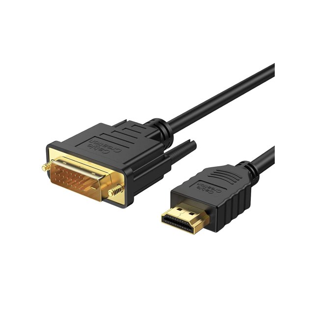 DVI to HDMI Cable, 10ft HDMI Male to DVI-D Male Bi-Directional Adapter Cable, HDMI to DVI-D 24+1 Super Speed Cable Support 1080P HD for Raspberry Pi, Xbox One, PS5, Blue-ray, Switch