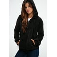 thumbnail image 5 of DEVOPS Women's Pullover Fuzzy Fleece Sweatshirt Oversized Hoodie with Pockets (Large, Black), 5 of 6