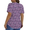 thumbnail image 4 of Fantaslook Blouses for Women Pleated Short Sleeve Tunic Tops Dressy Casual Summer Shirts, 4 of 9
