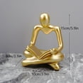 thumbnail image 4 of CarpNettore Guan Yin Abstract Thinker Statue Figurine Ornament Traditional Female Buddha Sculpture Creative Craft for Bookshelf Cabinet Desktop Living Room Decoration, 4 of 8