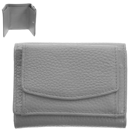AURARMLET Portable Grey Women's Short Wallet with Card Holder for Daily Use and Secure Card