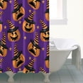 thumbnail image 4 of Halloween Pumpkins with Witch Hats Shower Curtain 72"x84" ,Bathroom Decorative Shower Curtains Set with 12 Hooks,Modern Waterproof Washable Shower Curtain, 4 of 6