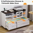 thumbnail image 2 of ETASE Lockable File Cabinets, Medium Density Fiberboard White and Brown, 2 of 10