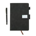 thumbnail image 1 of <p>A5 Notebook, PU Leather Cover A5 Ruled Paper Notebook With Pen For School</p>, 1 of 7