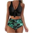 thumbnail image 1 of Augper Women's Fashion Bikini Set Swimsuit Two Piece Filled Swimwear Has A Chest Pad No Steel Support Beachwear, 1 of 3