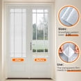 thumbnail image 4 of 17.5x78.7 Inches Frosted White Lace Window Film,Heat Control Privacy Window Film,Static Cling Glass Door Coverings Window Sticker Removable Non-Adhesive Uv Blocking Window Tinting Film for Home, 4 of 8