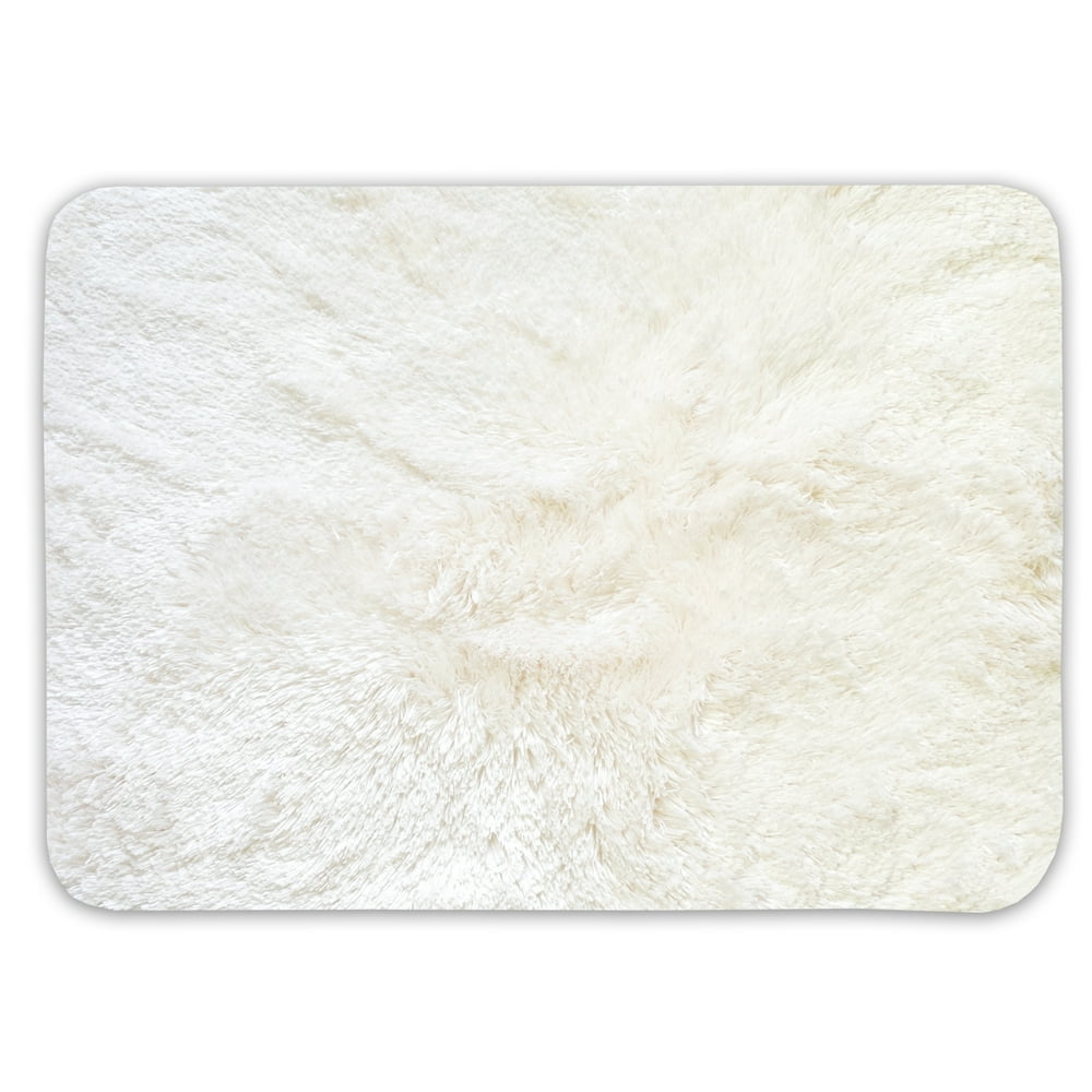 Bath Rug, Non Skid Back, Soft Faux Fur St. Lucia Prima 17" x 24