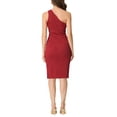 thumbnail image 3 of INSPIRE CHIC One Shoulder Bodycon Dress for Women's Sleeveless Mini Short Dress S Red, 3 of 6