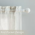 thumbnail image 5 of LingStar Curtain Sheer Valance Kitchen Curtain Rod Pocket Faux Linen Textured Window Valances,27"x45"x2,beige, 5 of 6
