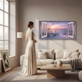 thumbnail image 5 of Ocean Beach Window Canvas Wall Art - Summer Coastal Seascape Picture Landscape Canvas Prints, Horizontal Tropical Sea Paintings Artwork for Home Decor, 5 of 7