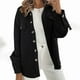 thumbnail image 1 of Women Jackets Long Sleeve Batwtops Cardigan Shirt Button Down Loose Jackets, 1 of 8