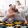 thumbnail image 4 of Dog Paw Print Polyester Chair Mat for Hardwood Floors with Right-Angle Design - Durable Floor Protector for Office and Home - Desk Mat for Carpets and Hard Floors - 47" x 35" - Black, 4 of 6