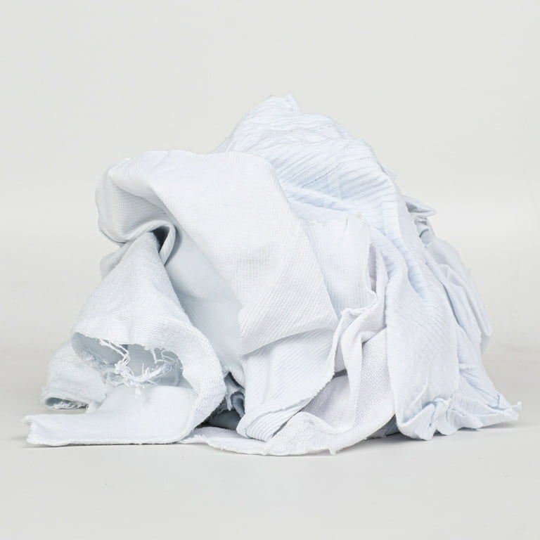 Affordable Wipers White Cotton Sheet Wiping Rags - 25 lbs Box