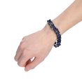 thumbnail image 2 of Pulsera de cadena de motocicleta Bling Bling estilo Rock and Roll negro y azul, 2 of 14