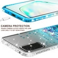 thumbnail image 5 of Compatible for Samsung Galaxy S20 Plus Case, with [Tempered Glass Screen Protector] SOGA Diamond Liquid Quicksand Cover Cute Girl Women Phone Case - Clear / Teal, 5 of 5
