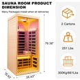 thumbnail image 2 of CTOSPOATO 1 Person Infrared Sauna for Home Deluxe Transparent Large Glass Hemlock Wood Low EMF FAR Infrared Sauna,1420 watts 7 Heating Panels Indoor Personal Saunas with Blue-Tooth,LCD Display, 2 of 8