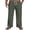 05Army Green, variant on Men's Casual Pants Elastic Waist Lightweight Drawstring Trousers Summer Beach Pants Khaki L