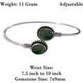 thumbnail image 4 of Tibetan Silver Handmade Cuff Bracelet for Women Silver Plated Natural Labradorite Gemstone Jewelry, 4 of 4