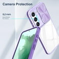thumbnail image 5 of Compatible with Samsung Galaxy S23 Case Shockproof, Samsung S23 Phone Case Silicone with Slide Camera Lens Protector Cover Ultra Slim Transparent Protective Cases for Women Girls (Purple), 5 of 6