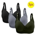 thumbnail image 2 of ameIAEA Womens 3 Pack Bras Push Up No Underwire Everyday Bras Full Coverage Wire Free Comfort Bras, 2 of 3