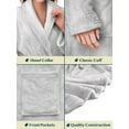 thumbnail image 5 of PAVILIA Light Gray Women Robe Fleece Plush Soft, Fluffy Fuzzy Cozy Warm Lightweight Bathrobe, Shower Spa House Long Robe for Women, L/XL, 5 of 7
