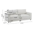 thumbnail image 7 of Modern Sofa Couches for Living Room,Mid-Century Upholstered Sofa Furniture with Sturdy Wooden Legs for Living Room,Bedroom,White, 7 of 7