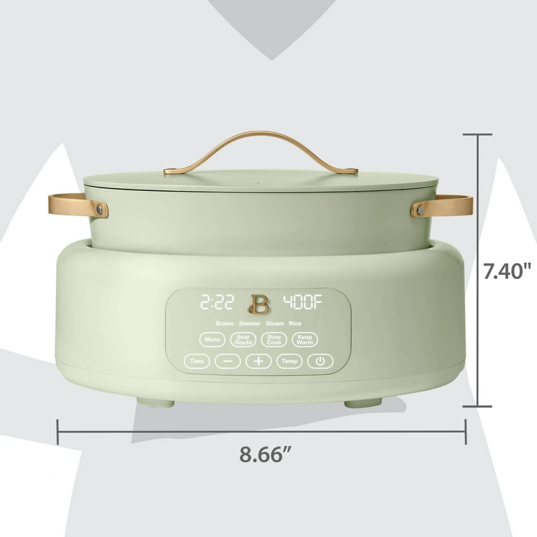 Beautiful 10 in 1, 6 Qt Electric Multi-Cooker, Sage Green by