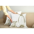 thumbnail image 3 of Ambesonne Animal Throw Pillow Cover 2 Pack, King and Penguin, 24", Olive Green, 3 of 6