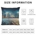thumbnail image 5 of Nawypu  Landscape Throw Pillow Cushion Cover, Asia China Hong Kong City Skyline View at Blue Night Towers and Skyscapers Photo, Decorative Square Accent Pillow Case,, 5 of 5
