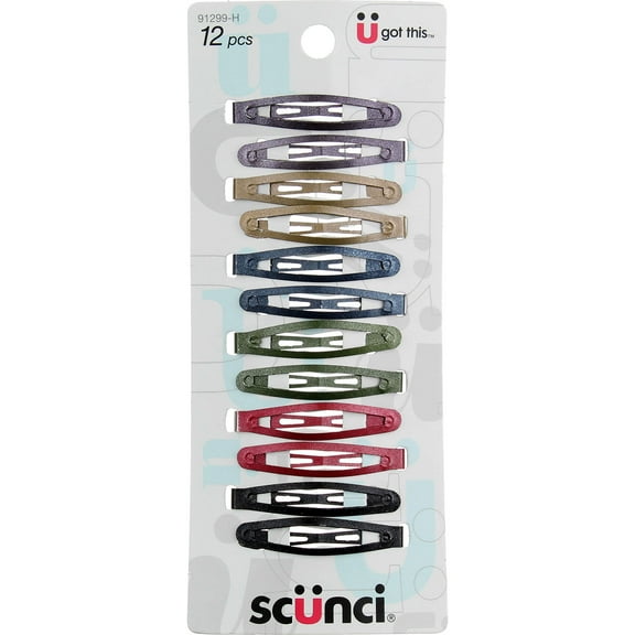 Scunci Hair Barrette, 12 Ct (2 pack)