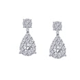 thumbnail image 4 of Lafonn Classic Sterling Silver Platinum Plated Lassire Simulated Diamond Earrings (2.46 CTTW), 4 of 5