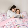 thumbnail image 5 of Manfei Cute Letter R 7-Piece King Bedding,Sweet Cherry Bow King Bed in a Bag,Pink,Pink Reversible, 5 of 7