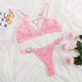 thumbnail image 2 of Sujetador de lencería Sexy para mujer, ropa interior, patrón de amor, encaje, lencería erótica para mujer, sujetador + pijama de Tanga, conjunto de ropa interior transparente Tan Jianjun unisex, 2 of 2