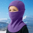 thumbnail image 2 of YOUYEDIAN 3 in 1 Beanie Hat with Scarf and Mask Unisex Kid Winter Warm Fleece Balaclava Thermal Sherpa Hood Ski Mask Face Mask (Dark Purple, One Size), 2 of 5