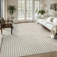 thumbnail image 2 of SIXHOME 5'x7' Area Rugs for Living Room Jacquard Textured Modern Rugs Soft Geometric Rug for Bedroom Mid Century Washable Rug Non-Slip Bohemian Carpet Perfect for Dining Room Office Beige, 2 of 5