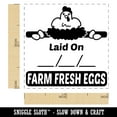 thumbnail image 2 of Laid On Date Farm Fresh Eggs Chicken Self-Inking Rubber Stamp Ink Stamper - Purple Ink - Small 1 Inch, 2 of 7