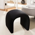 thumbnail image 2 of SAFAVIEH Kibo Modern Style n Shape Ottoman, Black ( 20.1 in. W x 18.3 in. D x 18.5 in. H), 2 of 9