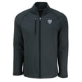 thumbnail image 2 of Men's Cutter & Buck  Heather Black Chicago Bears Peshastin Eco Fleece Recycled Raglan Tri-Blend Full-Zip Jacket, 2 of 3