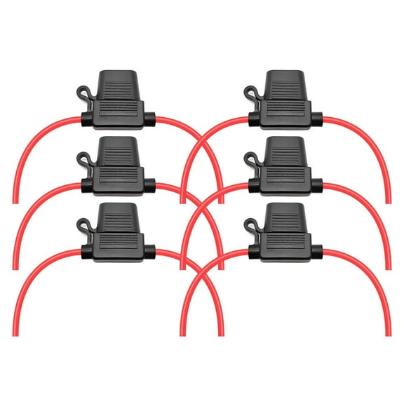 MRLESS 6pcs Waterproof Inline Fuse Holder For Automotive Blade Fuse Car Fuse Holder Kit Gauge Wire Automotive Parts Fuse Bracket Kit