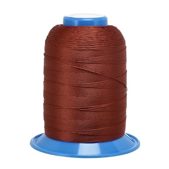 Uxcell 656 Yards 420D/0.45mm Extra Strong Bonded Polyester Thread (Dark Brown)
