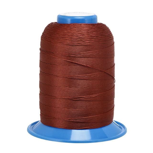 Unique Bargains Fil de Polyester Collé Brun Foncé, 656 Verges