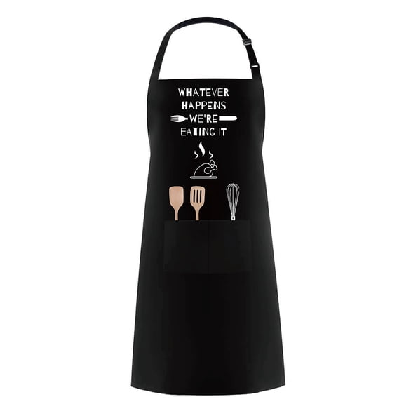 Funny Apron - May The Forks Be With You Grill Aprons for Men Kitchen Cooking Aprons Adjustable BBQ Bib Apron