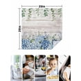 thumbnail image 4 of Eucalyptus Flowers Cloth Napkins Set of 6 Reusable Dinner Napkins, Blue Floral Green Vintage Wood Grain Cocktail Napkin Washable Table Napkins for Wedding/Holiday Party/Baby Shower 20"x20", 4 of 7