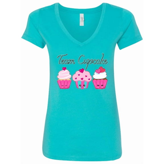 Inktastic Team Cupcake Happy Cupcakes Women's V-Neck T-Shirt
