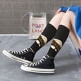 thumbnail image 5 of Honeii Golden Lips Modern Sculpture Print Long Socks,Novelty Design Socks Gift for Men and Women,Crew Socks,Calf Socks, 5 of 6
