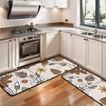 thumbnail image 3 of Kitchen Rugs Sets Of 2,Brown Mushroom Flower Light Pattern Anti Fatigue Kitchen Mat Rugs Non Slip Washable,Decorative Kitchen Floor Mats for Kitchen,Sink,Laundry,17"x47"+17"x47", 3 of 5
