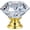 Gold, variant on SIMDOO 6 Pack 30mm Diamond Crystal Glass Knobs, Silver Base Decorative Cabinet Drawer Pull Handles for Kitchen Dresser Closet