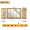 thumbnail image 5 of Farmhouse Window Pane Mirror with Shutters, Decorative Distressed Wood Mirrors for Living Room(Window Mirrorx1,Shuttersx2), Natural, 5 of 6